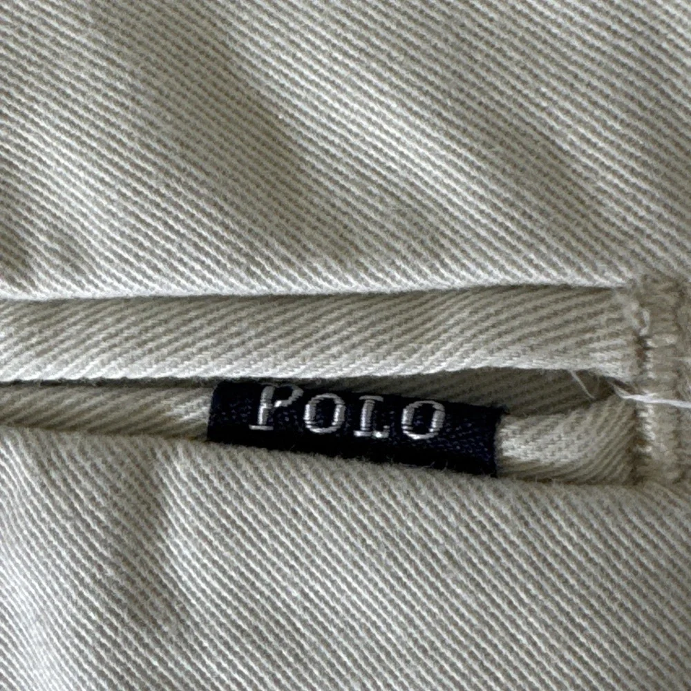 Polo Ralph Lauren Pants Mens 36x30 Cream Tan Chino Flat Front Stretch Slim Fit